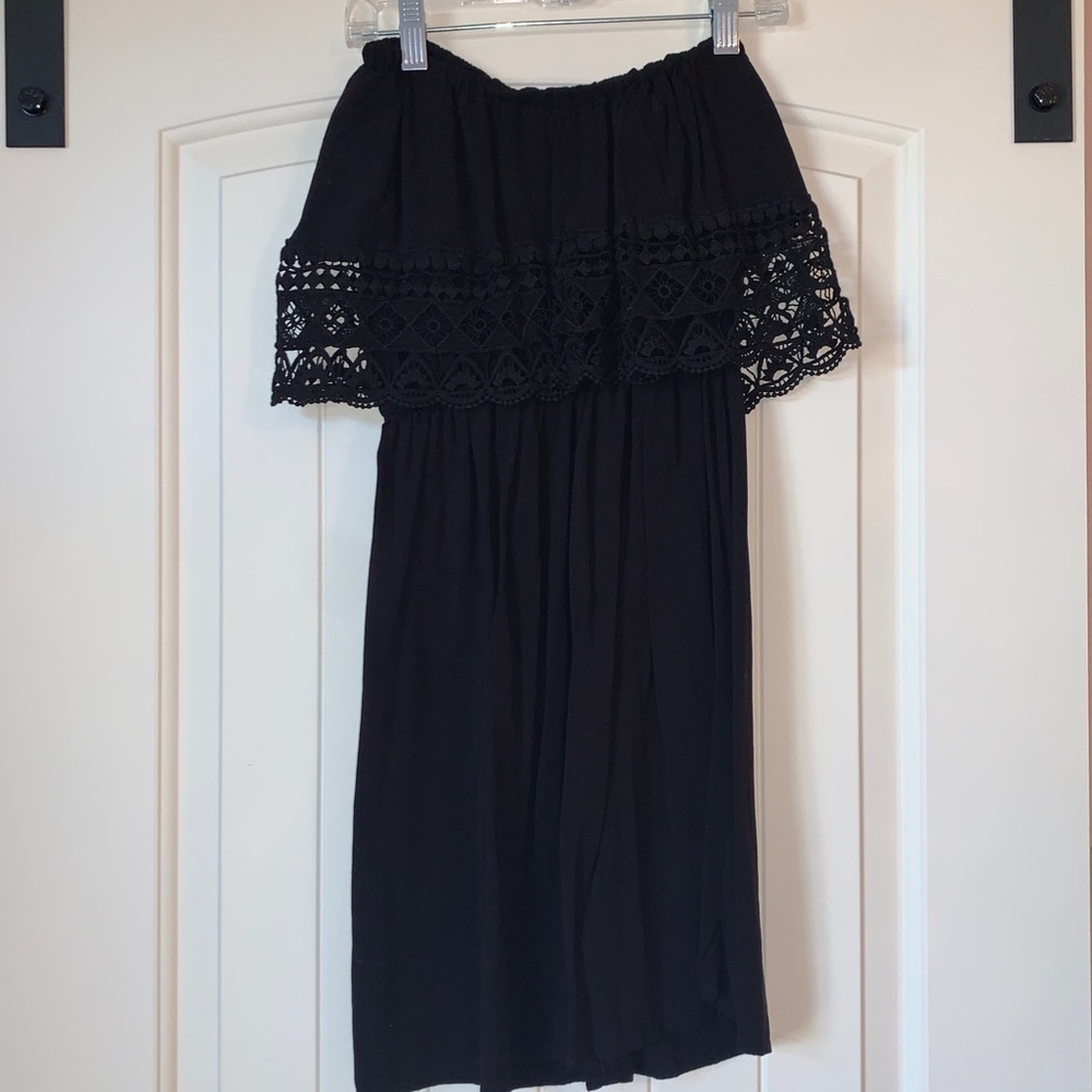 Black strapless dress (XS)